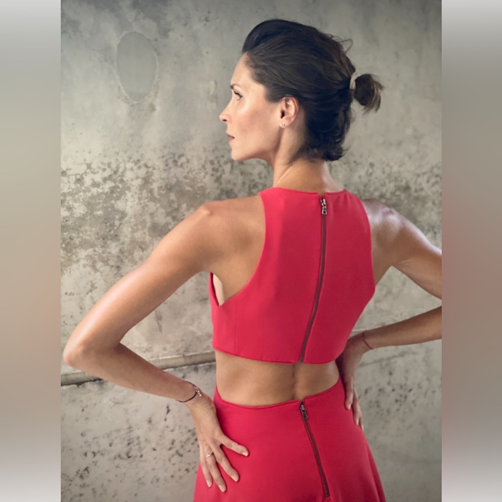 Alice+olivia Cara cut-out flare mini dress new without tags